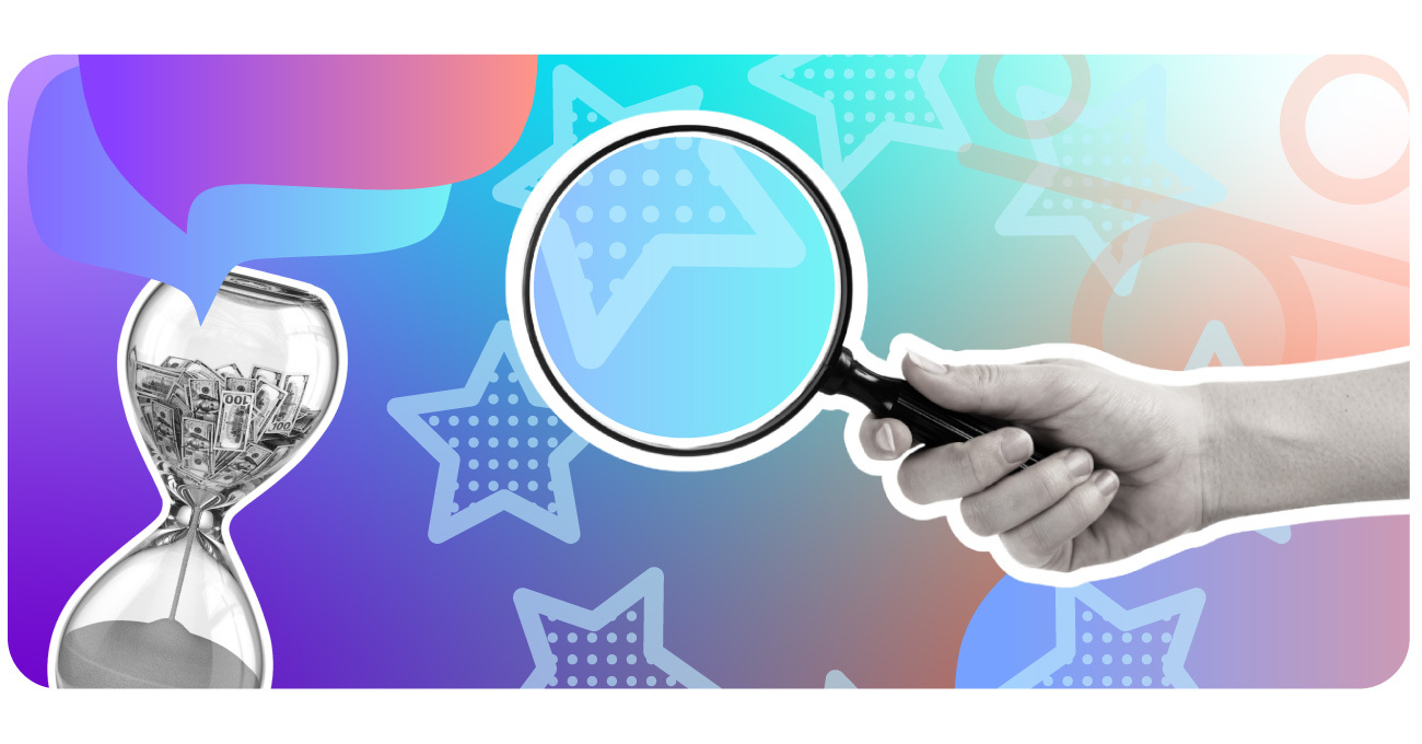 Image montrant une loupe qui révèle des écarts de salaires sur les étoiles du drapeau de l'union européenne